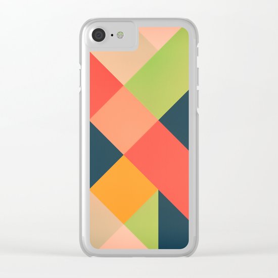 GEOMETRIC PATTERN 734 Clear iPhone Case