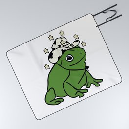 Frog With A Cowboy Hat Picnic Blanket
