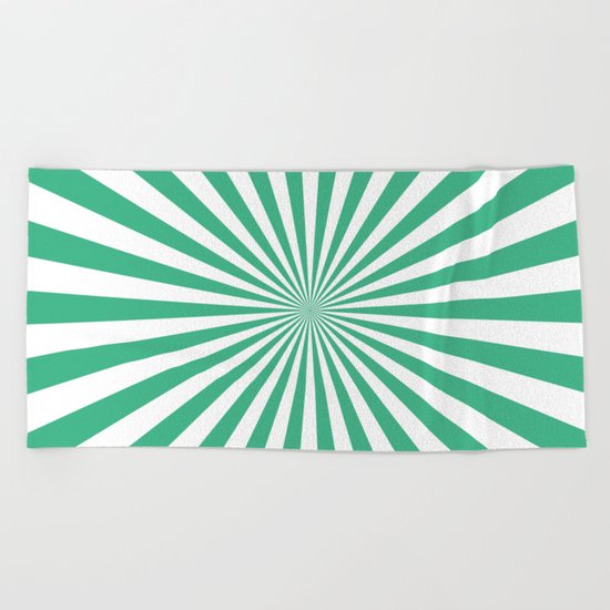 Starburst (Mint/White) Beach Towel