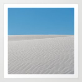 White Sand, Blue Sky - White Sands National Park, New Mexico Art Print | Newmexico, Whitesands, Whitesand, Bluesky, Digital, Color, Sanddune, Landscape, Perfectbluesky, Sandandsky 