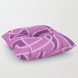 Messy Scribble Texture Background - Cadmium Violet and Super Pink Floor Pillow
