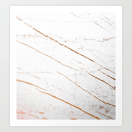 Rose Gold Marble #society6 #decor #buyart Art Print