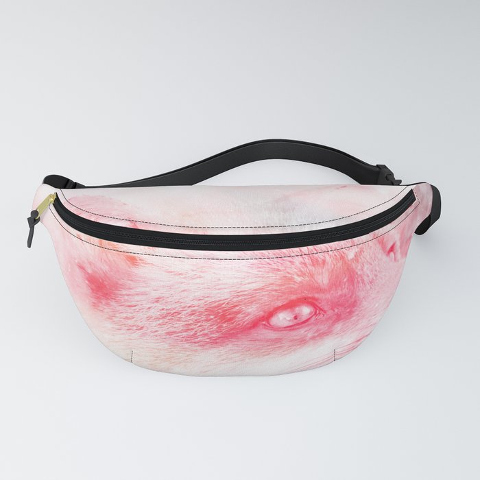 fox rose pink aesthetic wildlife art altered photography Fanny Pack