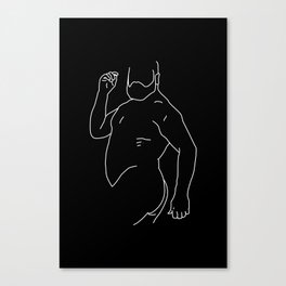 Pose - White on Black Canvas Print