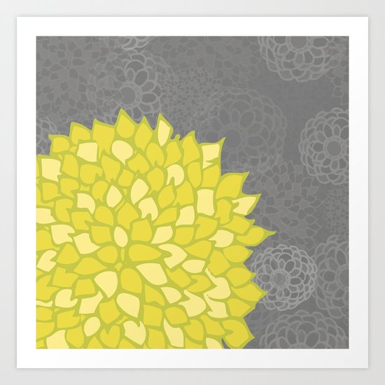 Spring colorful peonies yellow #5 Art Print