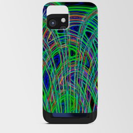 Psychedelic Bright Neon Green Abstraction iPhone Card Case