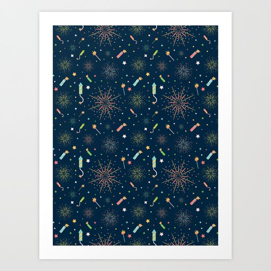 Fireworks Art Print