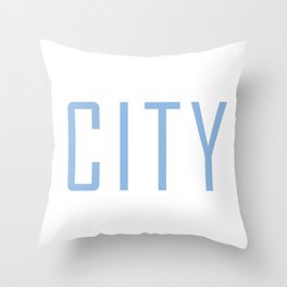 City Powder Blue Throw Pillow