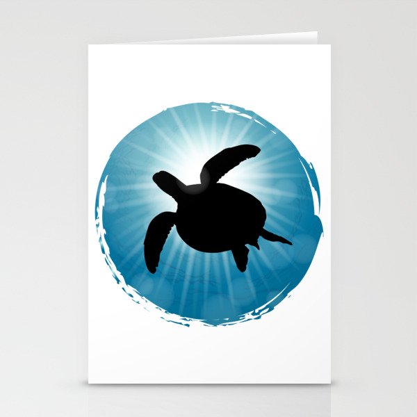 Sea Turtle Underwater Aquatic Animals Stationery Cards