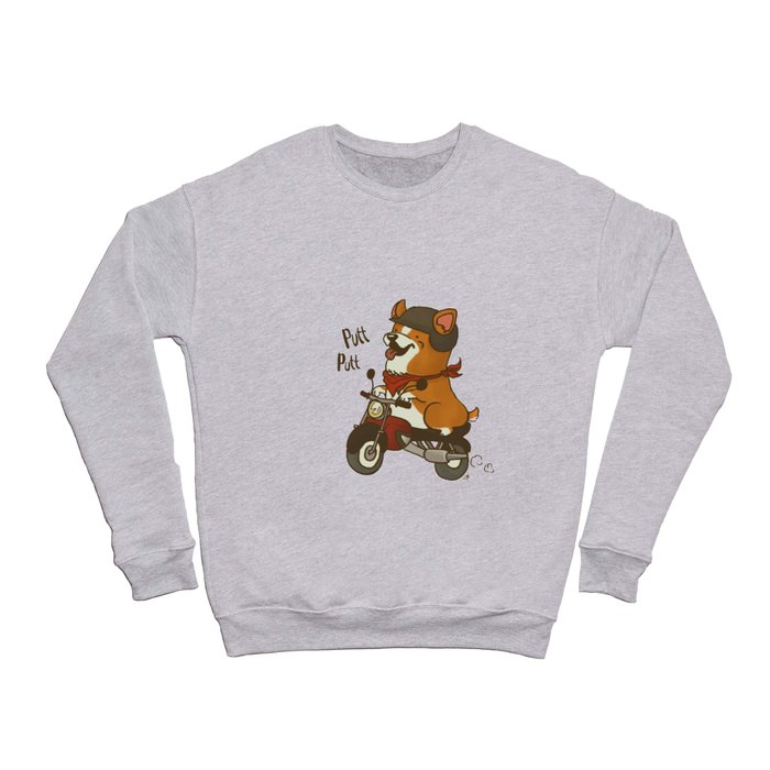 Corgi on a Bike Crewneck Sweatshirt