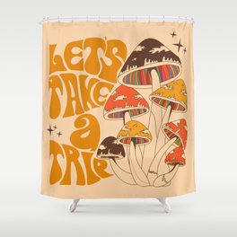 Umbrella Mushrooms Shower Curtain by Buddy Mays - Pixels