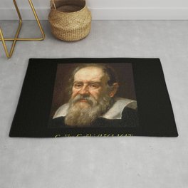 Justus Sustermans, portrait of Galileo Galilei Rug | Stellar, Galileo, Telescope, Astre, Inertia, Research, Science, Sustermans, Scientific, Painting 
