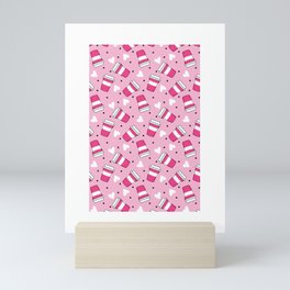 Coffee Love in Pink Mini Art Print
