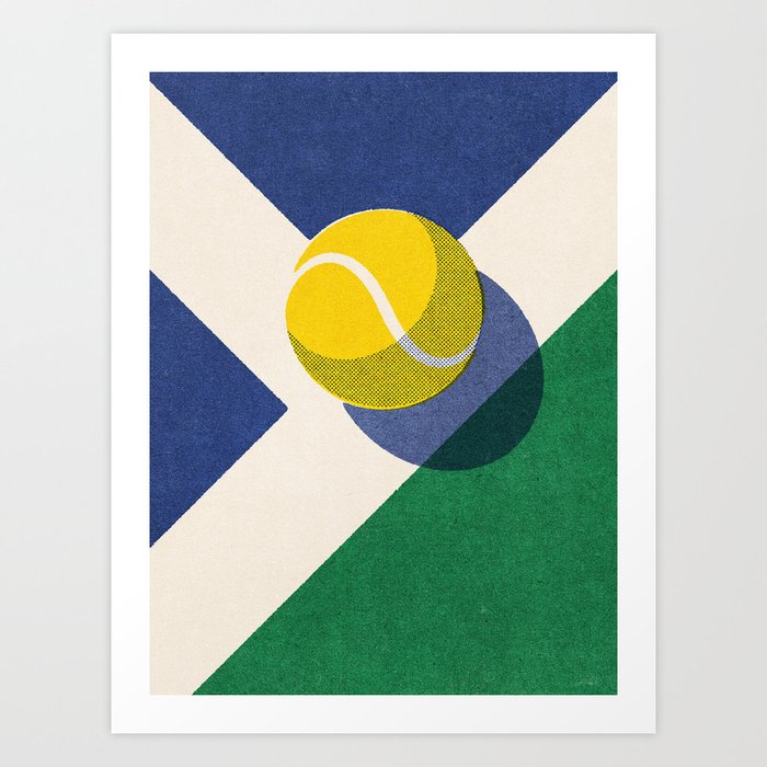 BALLS / Tennis - hard court I Art Print
