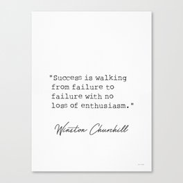 Winston Churchill awesome quotes Canvas Print