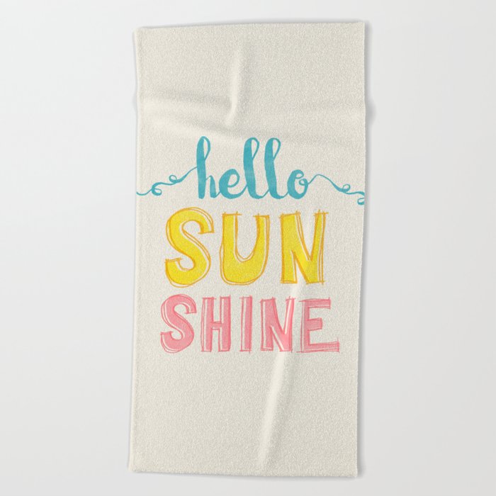 Hello Sunshine Beach Towel
