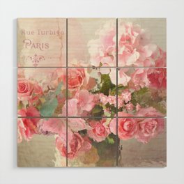 Paris Impressionistic Roses Floral Decor Wood Wall Art