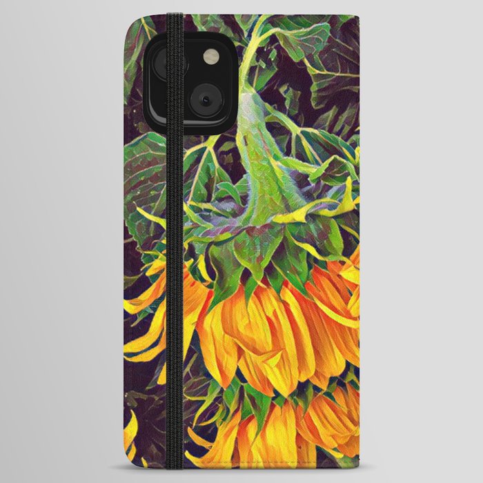 Sunflower Artwork iPhone Wallet Case