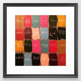 Peace in 24 Languages Framed Art Print
