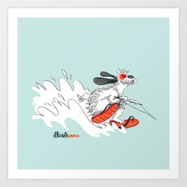 Lillo does waterskiing Art Print