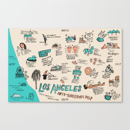 Anti-Boredom Map Canvas Print