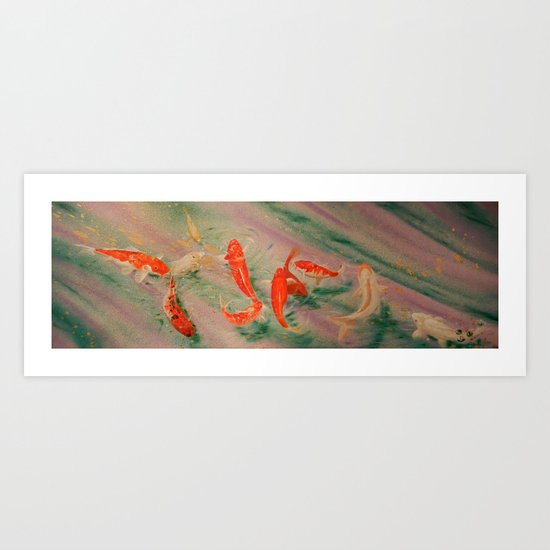 Koi River Art Print
