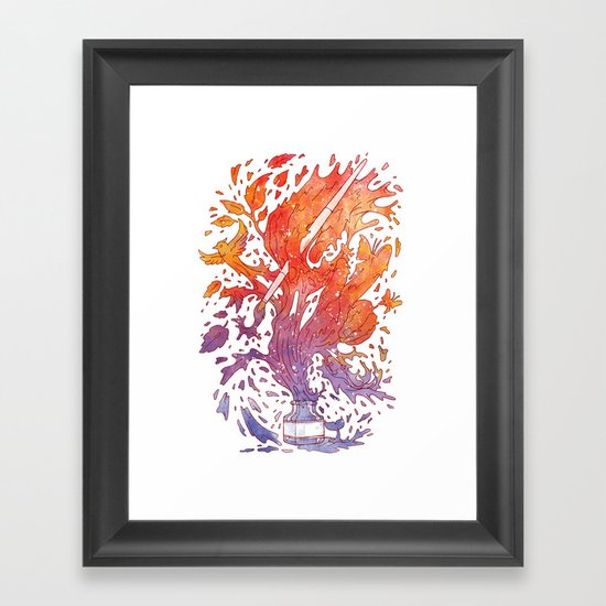 draw itself Framed Art Print