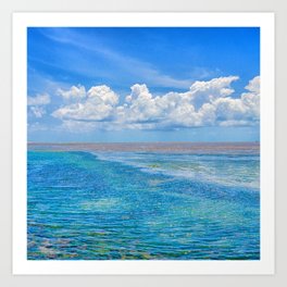 Brazil Photography - Beautiful Brazillian Sea Water Under The Cloudy Sky Art Print