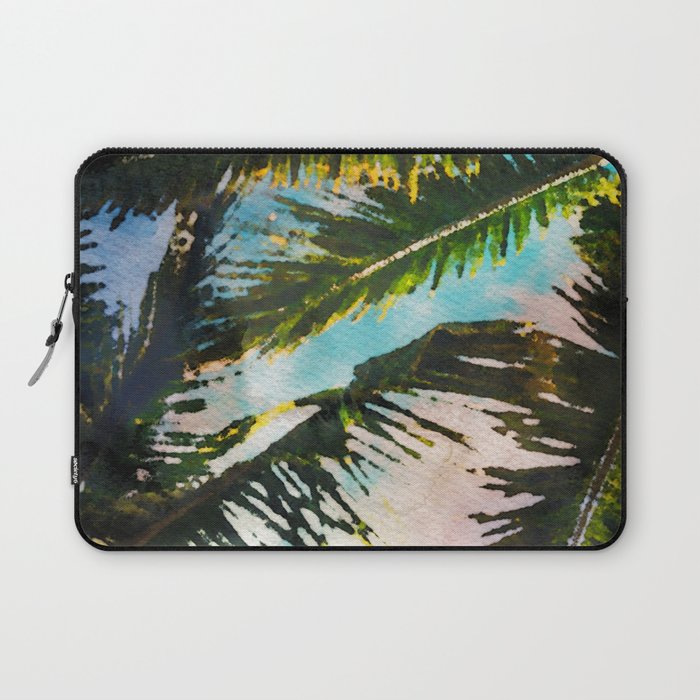 Palm Trees Exotic Watercolor Laptop Sleeve