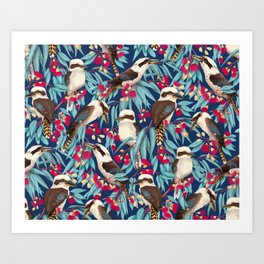 Laughing kookaburra Art Print