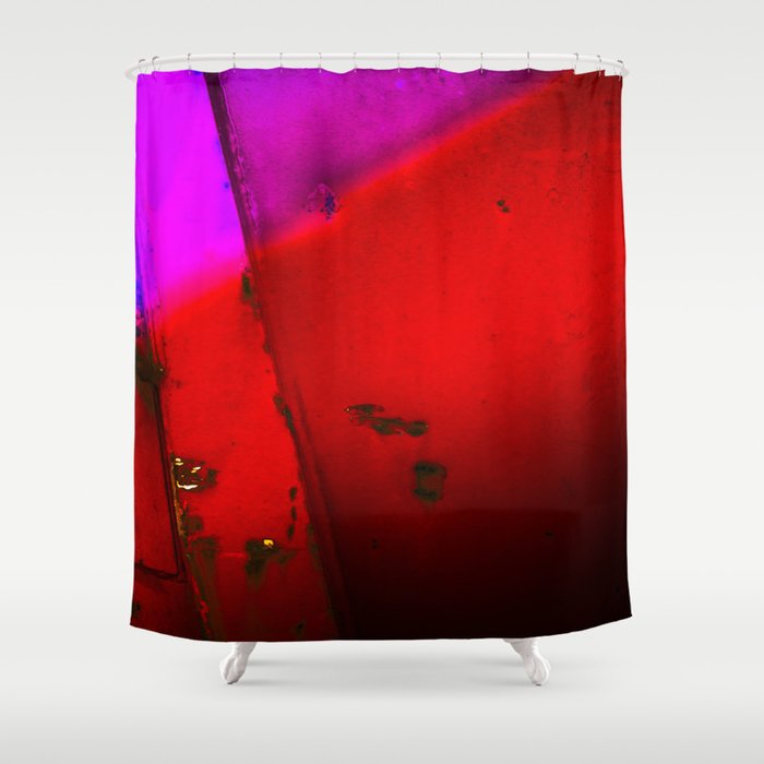 Purple,Red and Black Shower Curtain