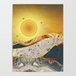 Mountains and sky  Poster