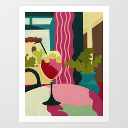 Spritz At The Cafe Art Print
