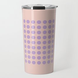 Lavender Geometric Dots - Neutral Beige And Purple Travel Mug