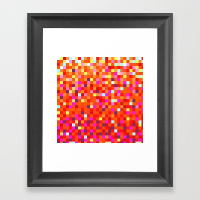 Inferno -- Pixel Art by KCS Framed Art Print