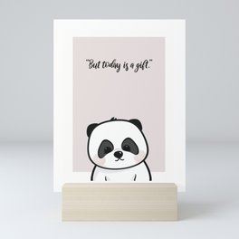 Baby Panda Nursery Print in Pink (2 of 3) Mini Art Print