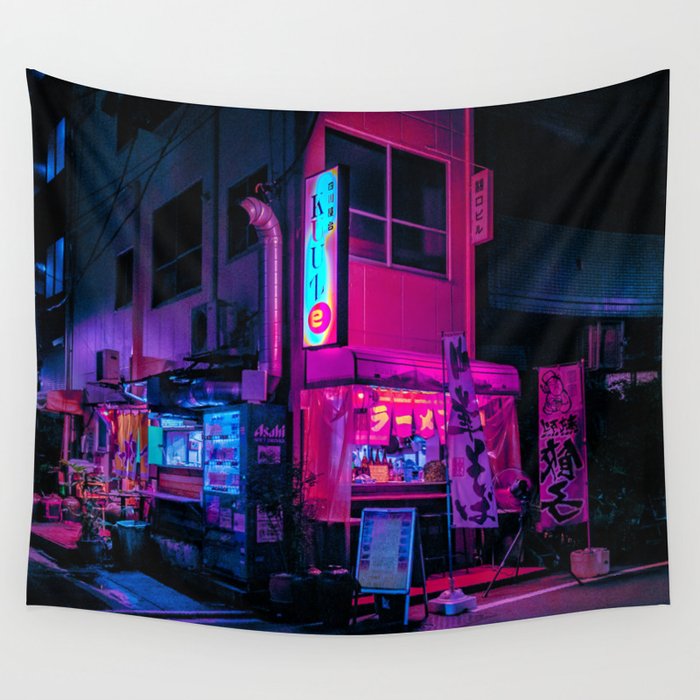 Cool Tokyo Lo-fi Vibes Wall Tapestry