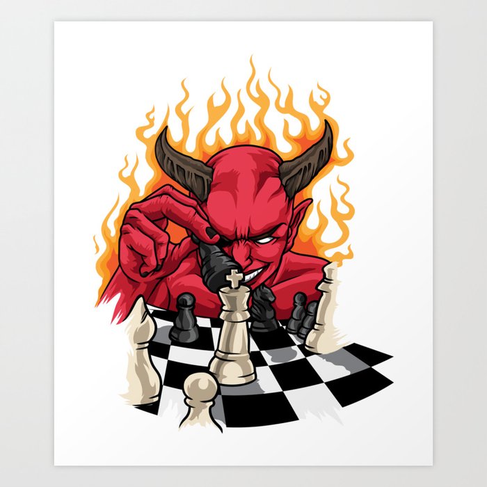 Chess Queen devil stock vector. Illustration of hell - 43407669