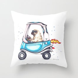 Pug Life Throw Pillow | Animal, Pop Art, Funny, Illustration 
