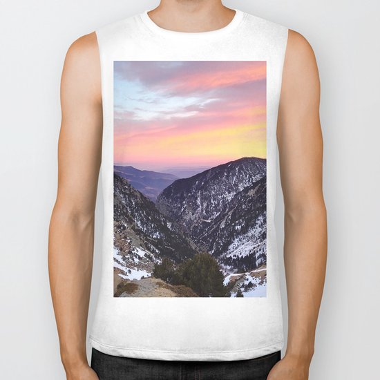 fantastic mountains Biker Tank