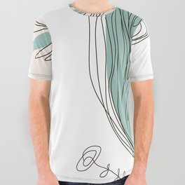  Abstract human face. All Over Graphic Tee