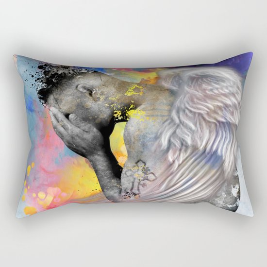 angel male nude Rectangular Pillow