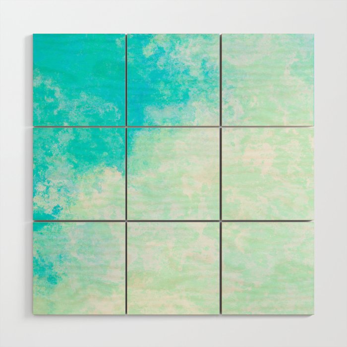 Pastel turquoise blue Wood Wall Art