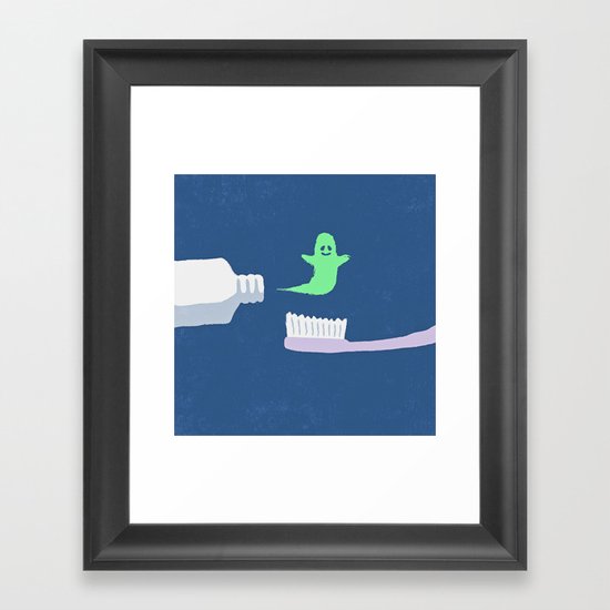 Ghost Paste Framed Art Print