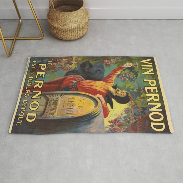 Francisco Tamagno, Vin Pernod Food and Wine Alcoholic & Champagne Beverages Poster, circa 1899 Rug