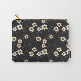 Lagoa Flowers - Black Carry-All Pouch