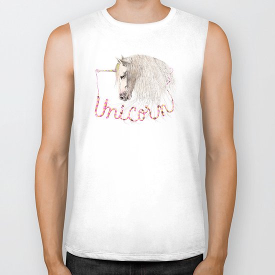 Pink Unicorn Biker Tank