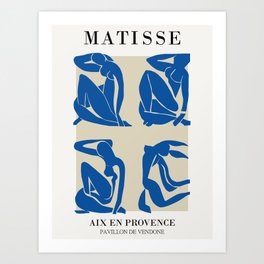 Matisse Blue Women Art Print