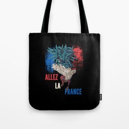 France Coq French Flag Tote Bag