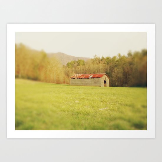 Spring Barn in a Tennessee Field Art Print